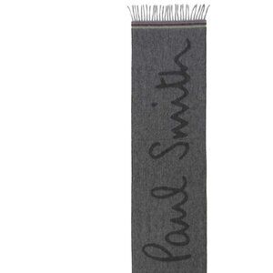 Paul Smith Black Tilt Logo Scarf